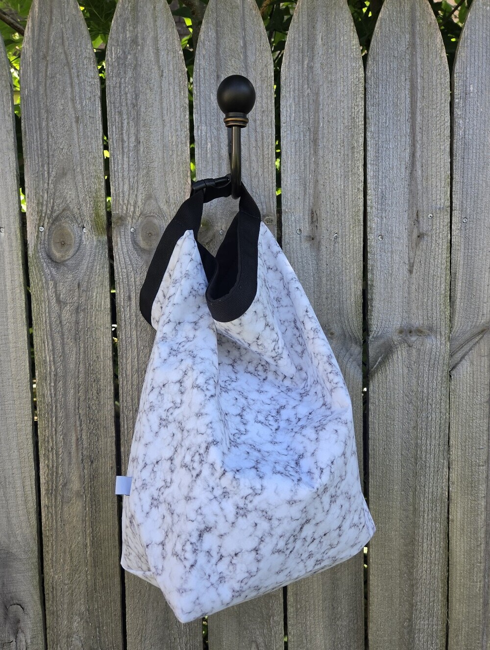 Ru Supply Co White Marble Soft Shell Lunch Bag Insulated Washable Eco Friendly
